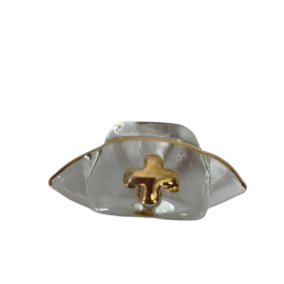 Collectible Glass Miniature Nurse Hat Figurine By About Face Design 2005 - Picture 4 of 11